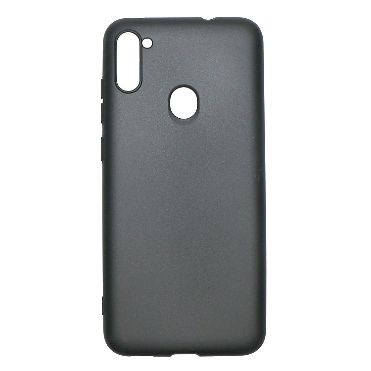 Ốp lưng cho Samsung Galaxy A11 chất liệu silicon dẻo màu đen chống sốc