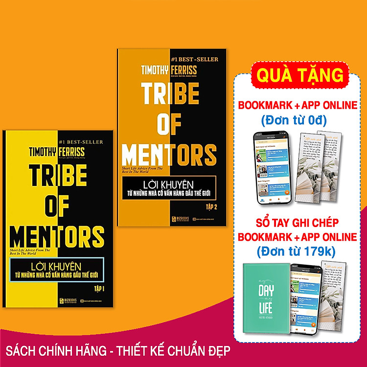 Bộ 2 Cuốn Sách Lời Khuyên Từ Những Nhà Cố Vấn Hàng Đầu Thế Giới – Tribe Of Mentor (Tập 1 + Tập 2)