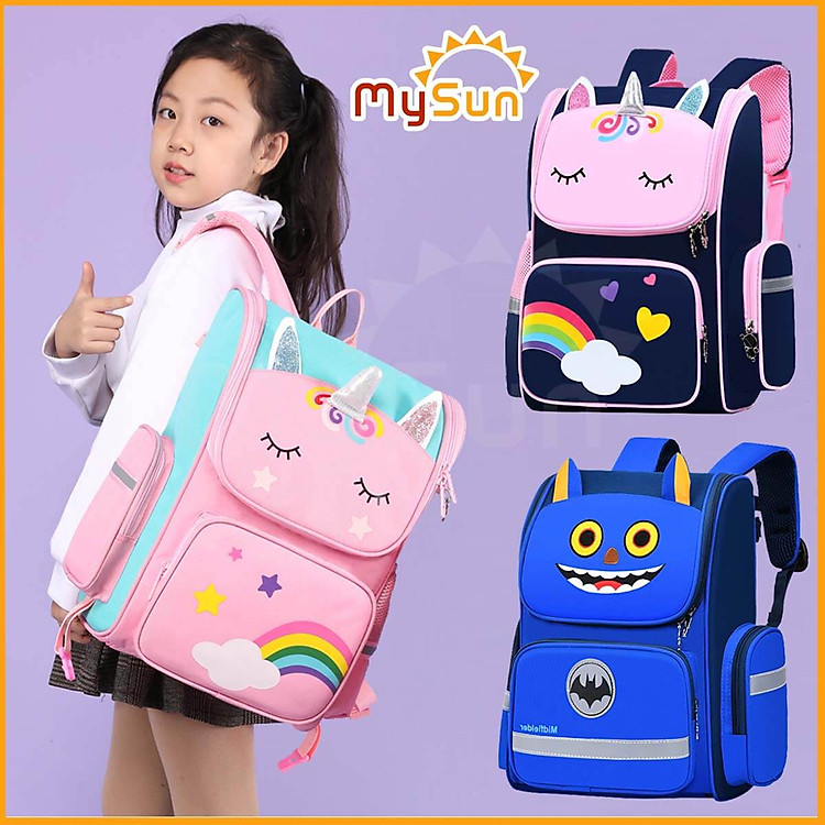 Balo cặp xách đi học sinh chống gù cho bé cấp 1 - Ảnh 3