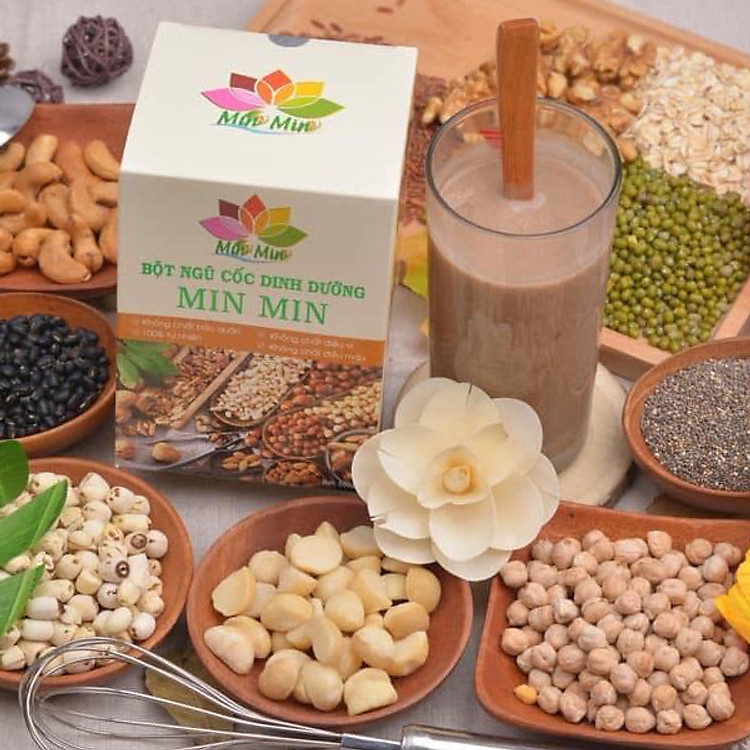 Ngũ Cốc Dinh Dưỡng Min Min 1 KG ( 2 hộp)- Ngũ Cốc Lợi Sữa Mẫu Mới 18 Loại Hạt