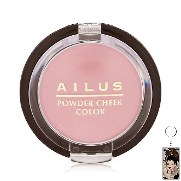 Phấn má Naris Ailus Powder Cheek Color Nhật Bản 3.5g + Móc khóa