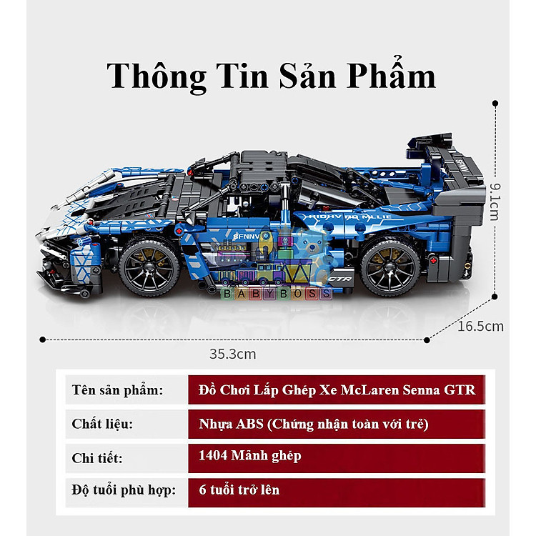 Đồ Chơi Lắp Ghép McLaren Senna GTR Chính hãng Ưu đãi - Hình ảnh 4