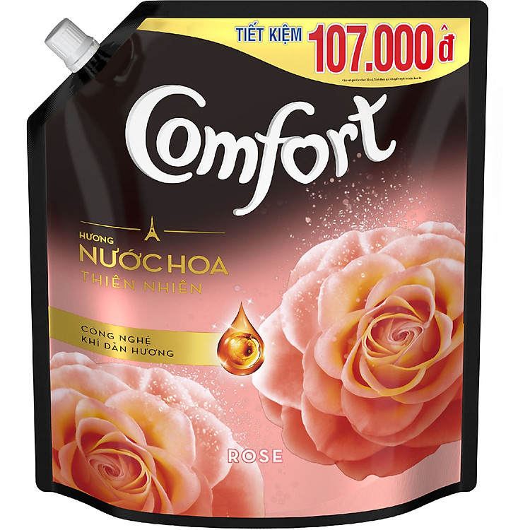 Nước Xả Vải Comfort Hương Nước Hoa Thiên Nhiên Rose (2.4L)