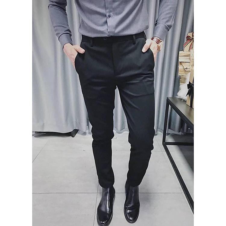 Quần Âu Nam Đen Dáng Body DEN01