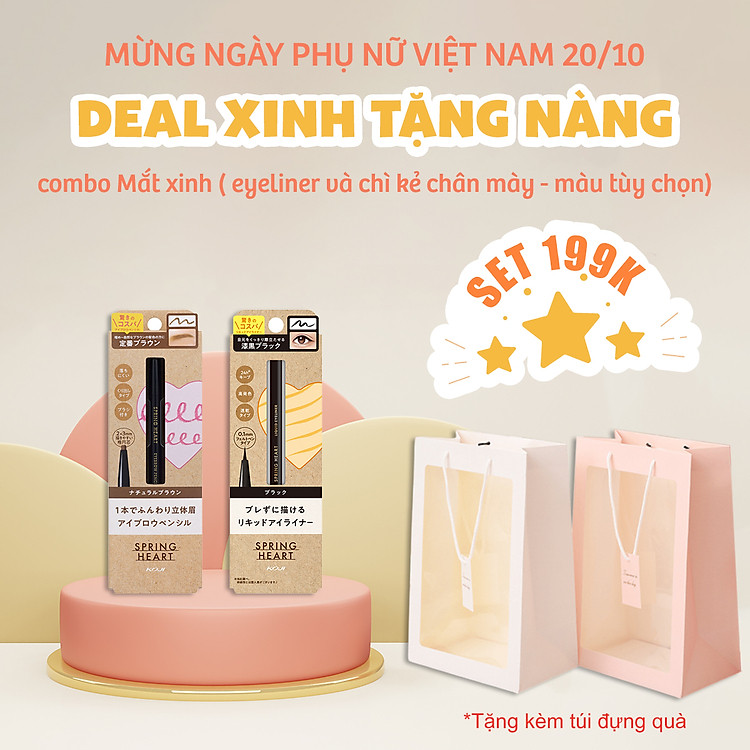 Bộ sản phẩm trang điểm mắt eyeliner và chì vẽ mày - Combo quà tặng