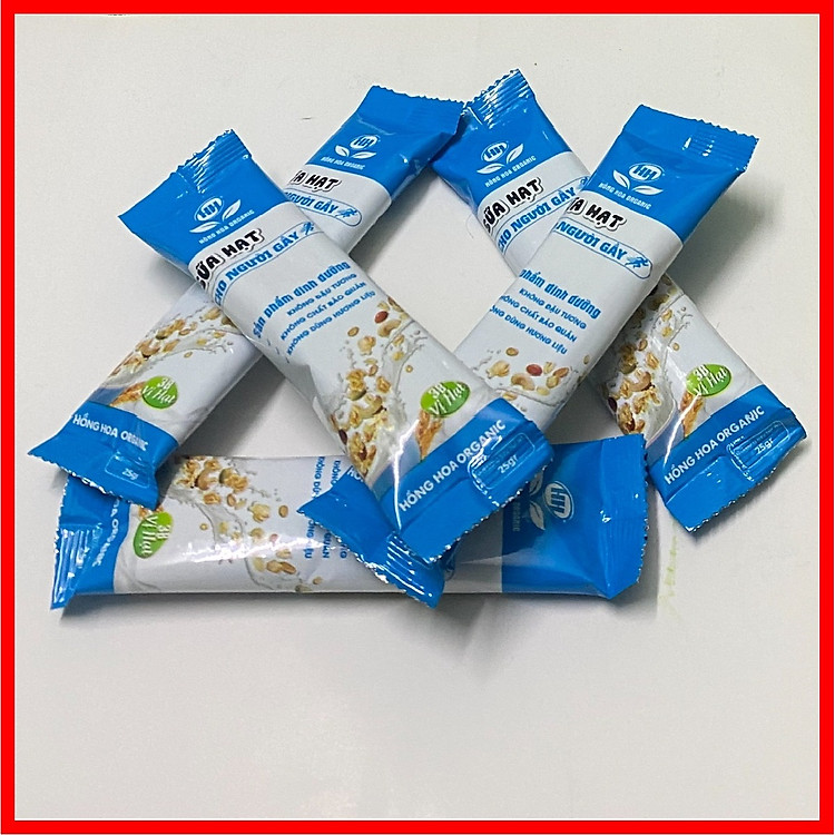 Sữa hạt cho Người Gầy Hồng Hoa Organic 36gói/ 900g – Tăng cân tự nhiên, an toàn, Thuần Chay, Không đậu nành, Không chất bảo quản