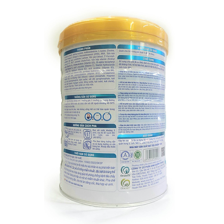 Sữa OraCare Kids step 2 900g Hàng chuẩn Giá rẻ - Hình ảnh 2