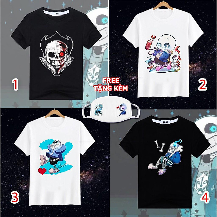 (SALE) ️ÁO SANS HOT️Top 4 Áo Thun In Hình Sans độc đẹp - Undertale