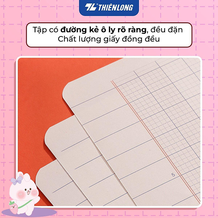 Tập học sinh 48 trang 5 ô ly vuông 2.5mm (100gsm) - NB-116 Thiên Long (5 tập) - Ảnh 3