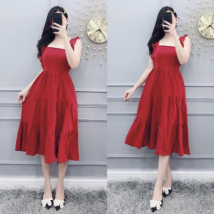 ĐẦM SUÔNG PHỐI BÈO THỜI TRANG 45-56KG THEO CHIỀU CAO