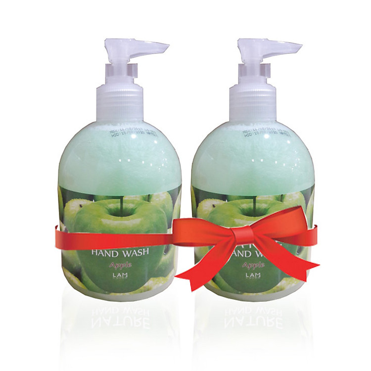 Combo 2 chai nước rửa tay thiên nhiên Lamcosmé (500ml) Hương Táo Xanh + Tặng Gel rử tay khô 3K