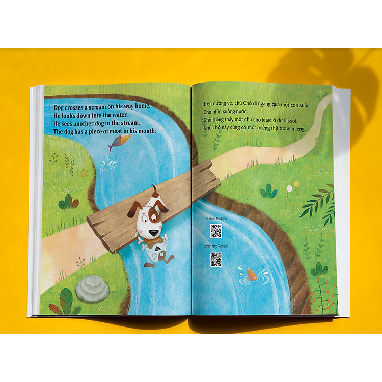 Học tiếng Anh cùng truyện ngụ ngôn Aesop - Chú Chó và cái bóng - Ảnh 2