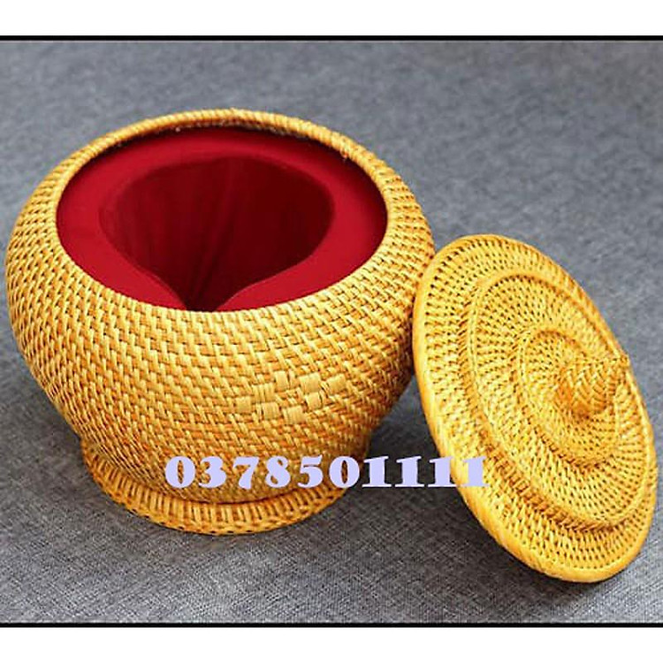 Giỏ ủ nhựa giả mây (1.5L)