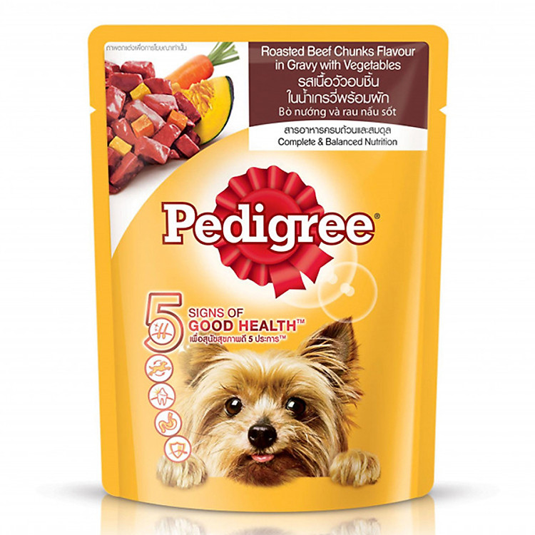Thức Ăn Cho Chó Lớn Pedigree Dạng Sốt Vị Bò 80g