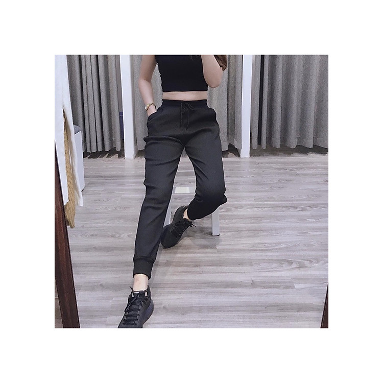 Quần jogger len tăm đủ size - Quần tập gym cho nữ