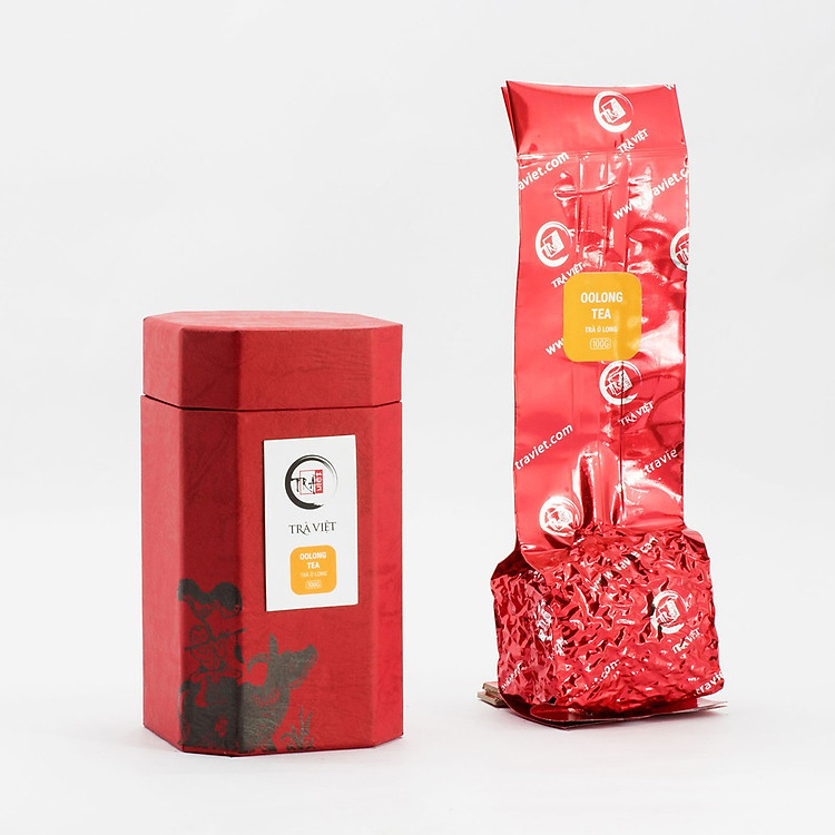 Trà Ô Long TRÀ VIỆT - Hộp Bát Giác 100gr Trà Ô Long