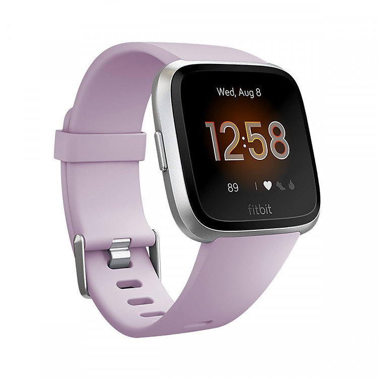 Đồng Hồ Thông Minh Fitbit Versa Lite Edition Lilac/ Silver Aluminum FB415SRLV - Hàng Nhập Khẩu