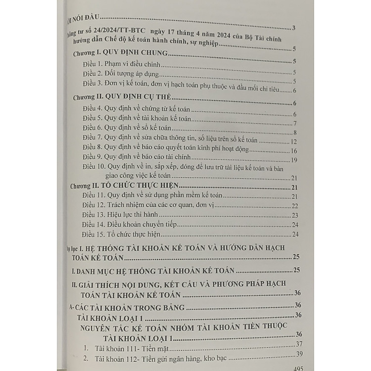 Hướng Dẫn Chế Độ Kế Toán Hành Chính, Sự Nghiệp (Theo Thông Tư số 24/2024/TT-BTC ngày 17/04/2024 của Bộ Tài Chính) - Ảnh 2