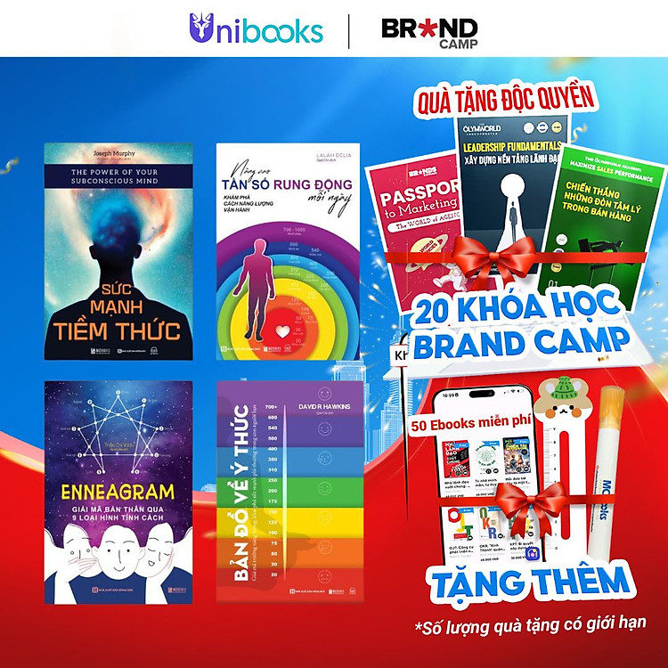 Sách - Combo 4 Sách Bản Đồ Về Ý Thức, Nâng Cao Tần Số Rung Động, Sức Mạnh Tiềm Thức, Ennegram - Bizbooks