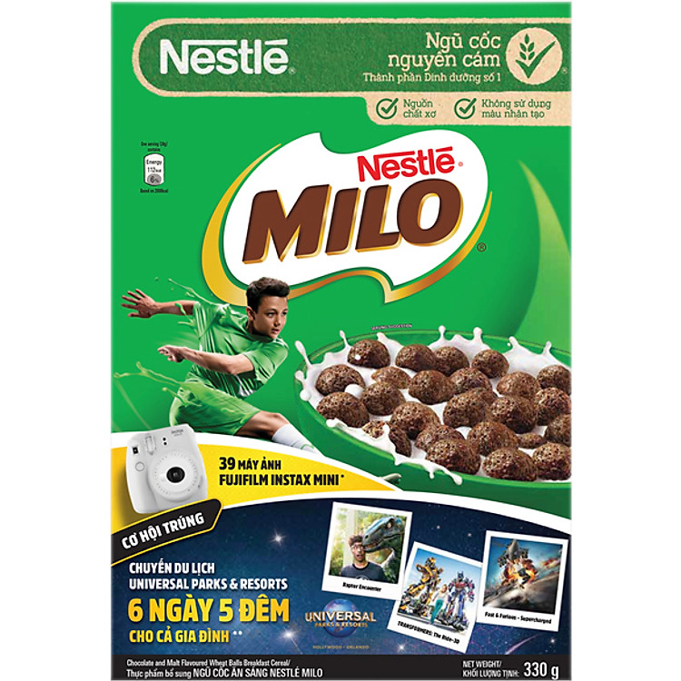 Bánh Ăn Sáng Nestle MILO Cereal (330g) - Giao mẫu nhẫu nhiên