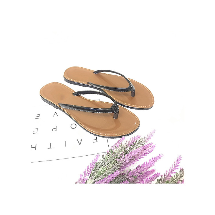 Dép kẹp nữ đế bằng đi biển dáng basic T3