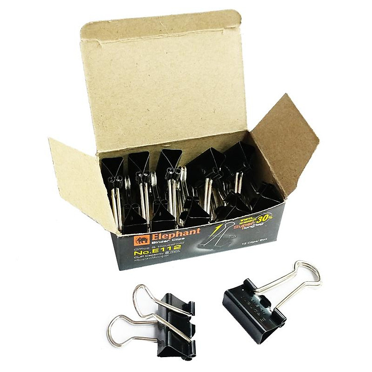 Hộp Kẹp Bướm 19mm Elephant E112 (12 chiếc) - Ảnh 2