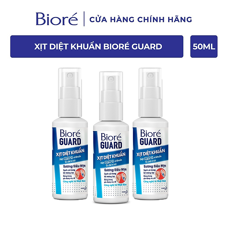 Combo 3 Xịt Diệt Khuẩn Bioré Guard 50ml