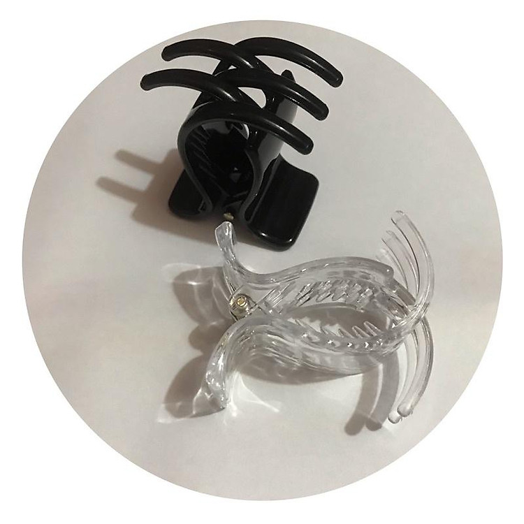 Lẻ 1 chiếc kẹp càng cua 5 răng đen, trong suốt
