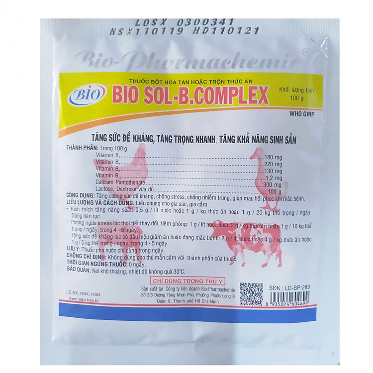 Vitamin tổng hợp cho chim cảnh gà đá - Bcomplex 100g