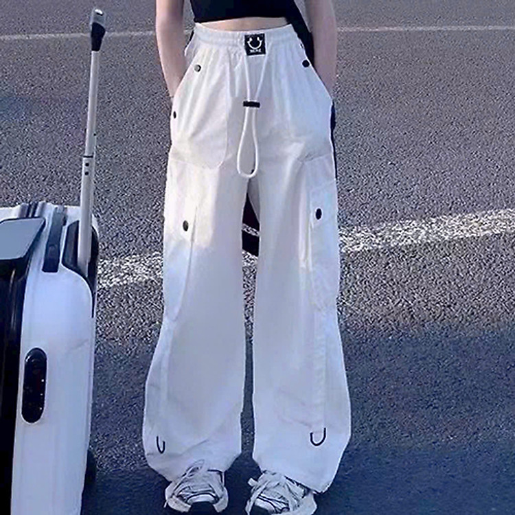 Quần Chất Dù Form Rộng Túi Hộp Có Dây Rút Lai Và Dây Rút Lưng Size L <60kg Size Xl < 70kg Thời Trang