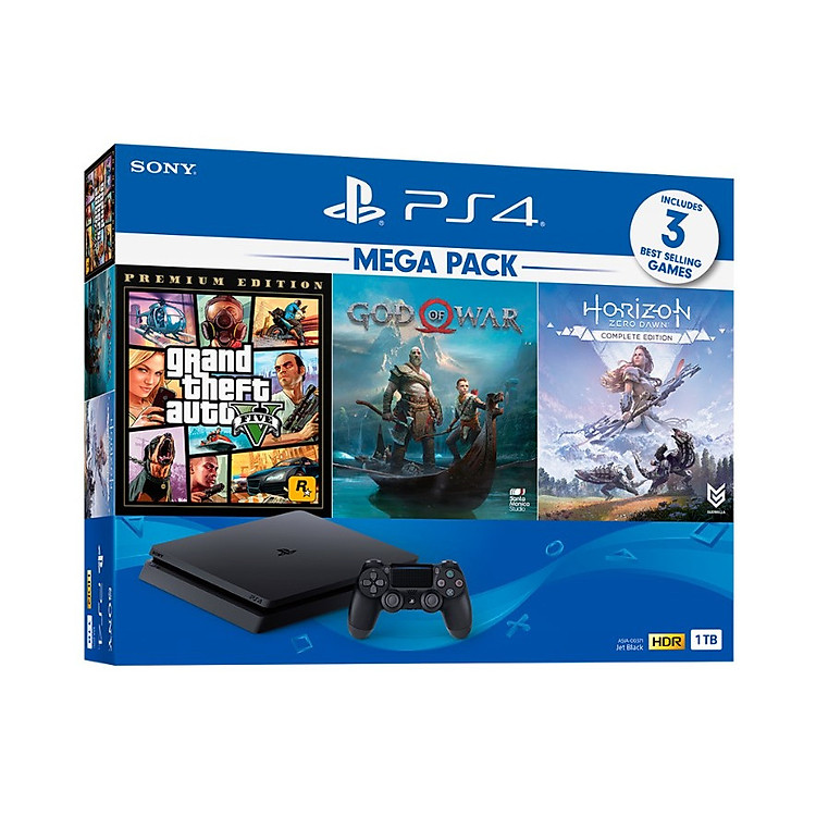 Bộ Máy Chơi Game Playstation PS4 Slim 1TB Model CUH-2218B MEGA PACK 2 - Hàng Chính Hãng