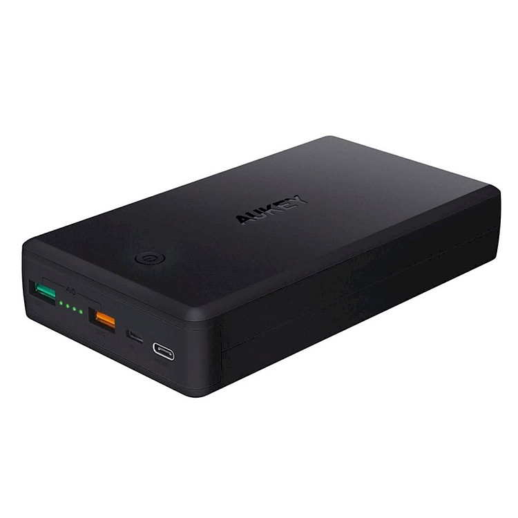 Pin Sạc Dự Phòng Aukey PB-Y7 30000mAh Tích Hợp Cổng USB Type-C In/Out Hỗ Trợ Power Delivery PD 2.0 Và Sạc Nhanh QC 3.0 - Hàng Chính Hãng