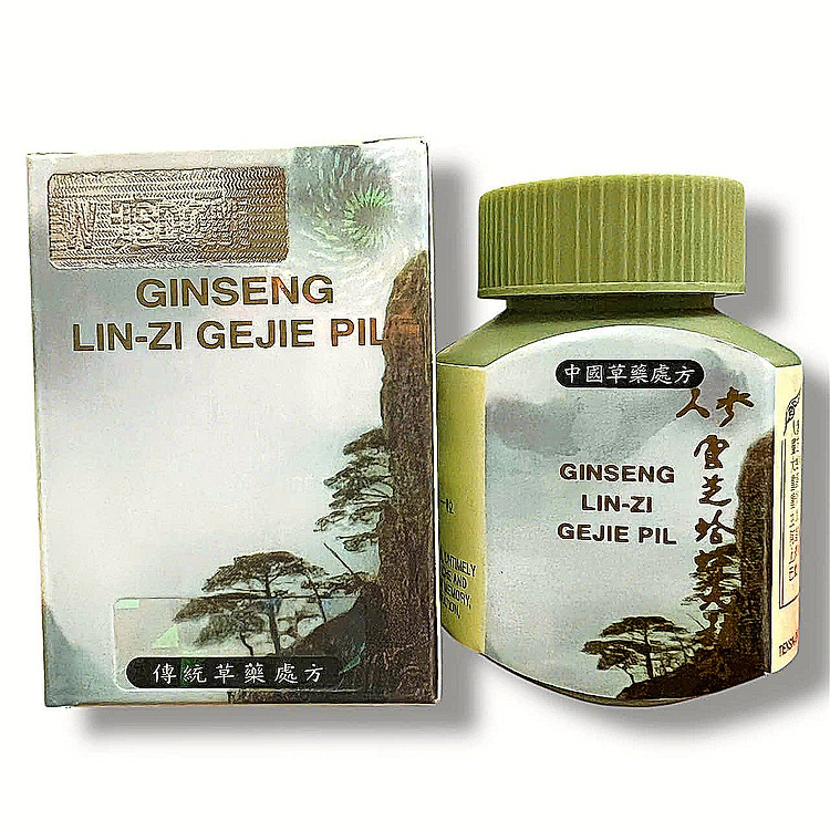 Viên uống tăng cân Ginseng Lin-Zi Gejie Pil ( Nhân sâm linh chi tắc kè đại bổ hoàn ) - Hộp gồm 30 viên - Mã số 2123