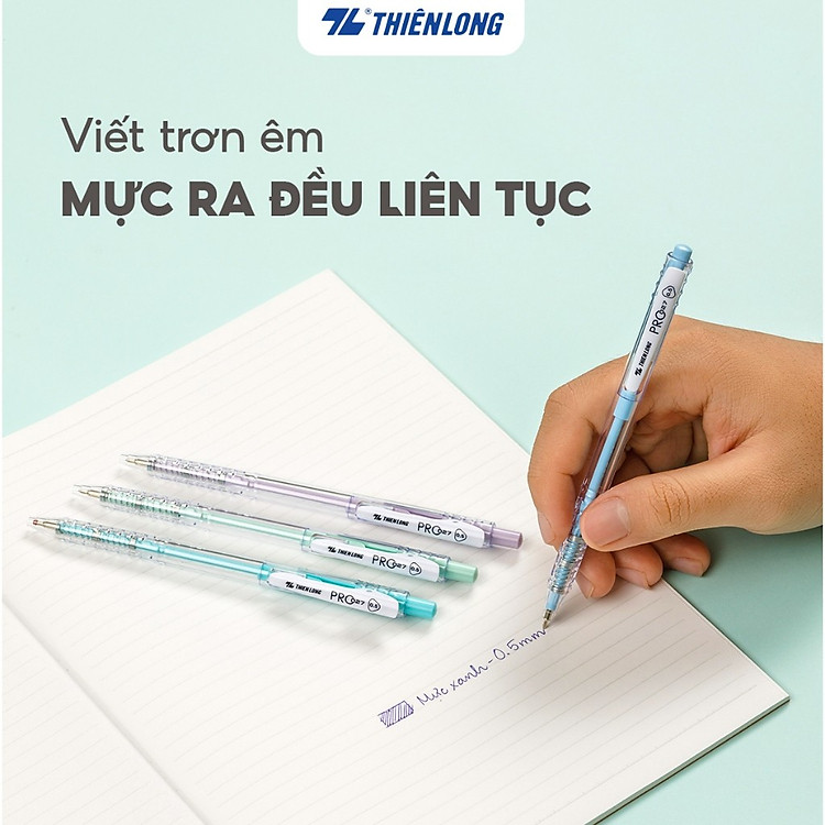 Bút bi Thiên Long PRO 027 (0.5mm, Combo 5 chiếc) - Ảnh 4