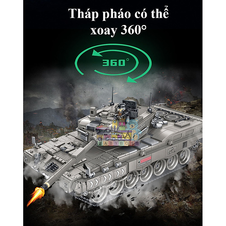 Bộ Đồ Chơi Lắp Ghép Xe Tăng Leopard Chính hãng Tiết kiệm - Hình ảnh 3