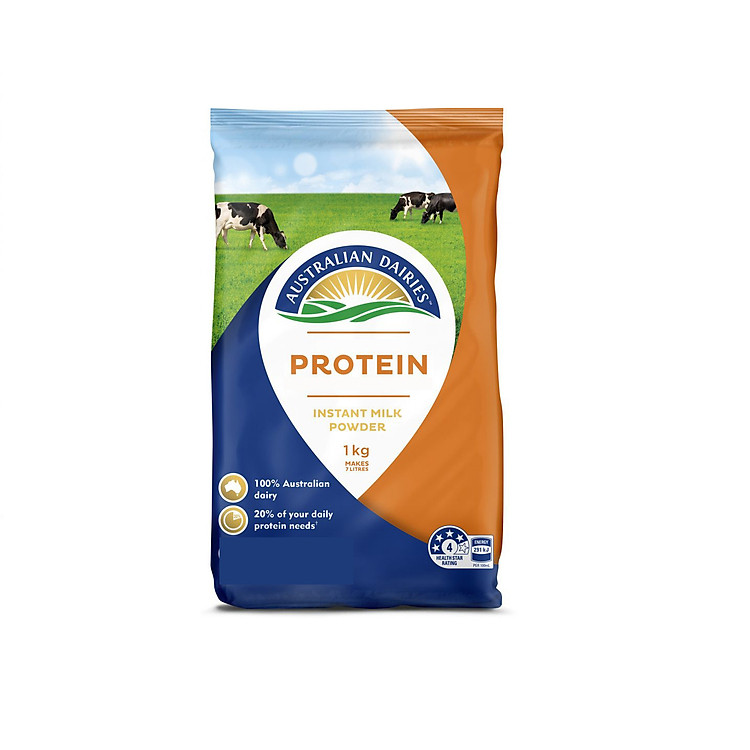 Sữa tươi dạng bột Autralian Dairies PROTEIN Instant Milk Powder (1 KG) - Nhập khẩu Australia
