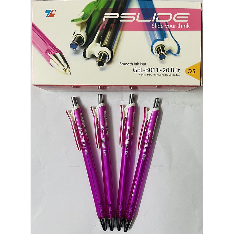 Bút Bi Thiên Long Pslide Gel-B011 0.5mm (20 cây)