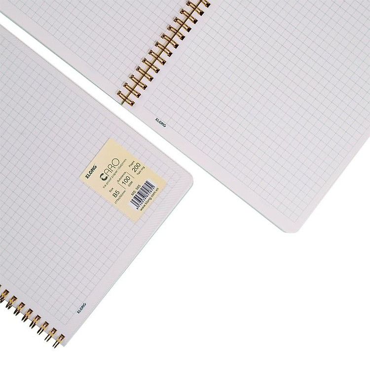 Vở Caro (6x6)mm lò xo kép KLONG B5 (200 trang) - Ảnh 2