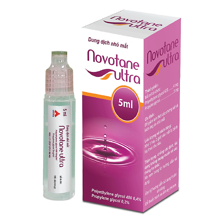 Nước Mắt Nhân Tạo - Novotane Ultra 5ml - Giảm Các Chứng Rát Và Kích Ứng Do Khô Mắt