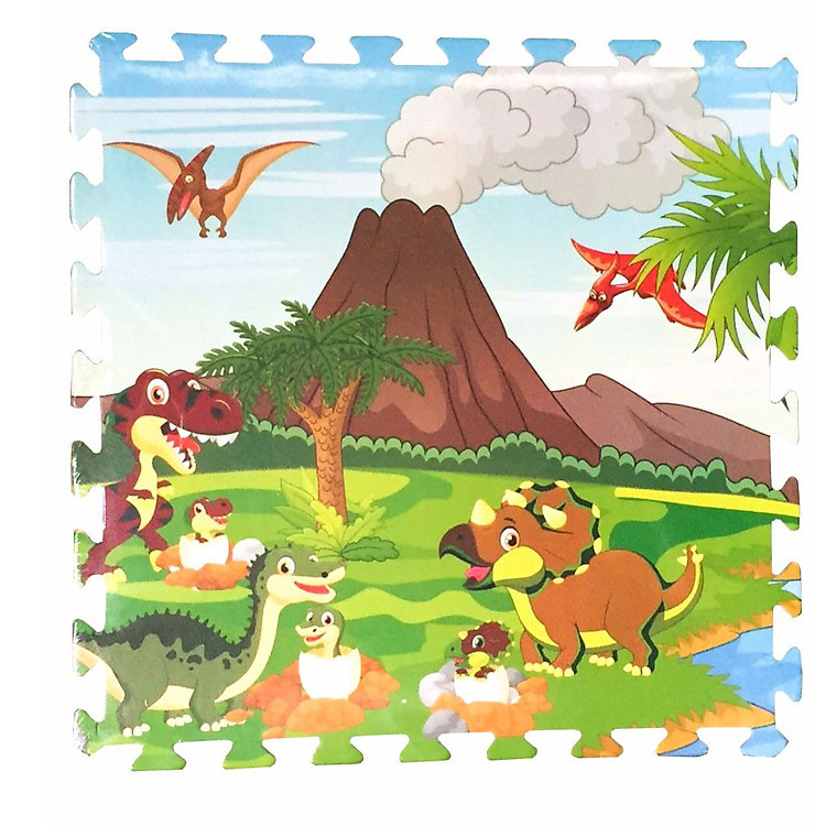 Bộ 4 tấm thảm xốp khủng long Chính hãng Tiết kiệm - Hình ảnh 4