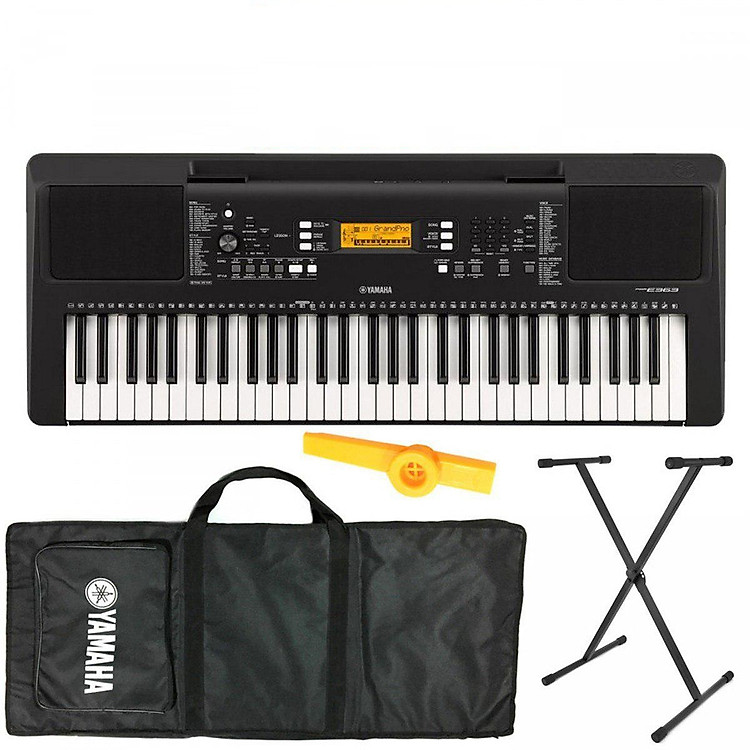 Bộ Đàn Organ Yamaha PSR-E363 (Keyboard PSR E363 - Có Tem Chống Hàng Giả Bộ CA - Đàn, Chân, Bao, Nguồn, Kèm Kèn Kazoo)