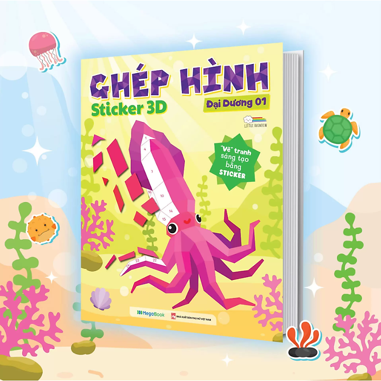 Ghép Hình Sticker 3D - Đại Dương (3 cuốn) - Ảnh 2