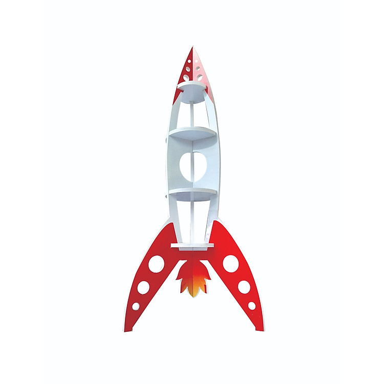 Giá Sách, Kệ Để Đồ Chơi Cho Bé Hình Tên Lửa Rocket Shelf