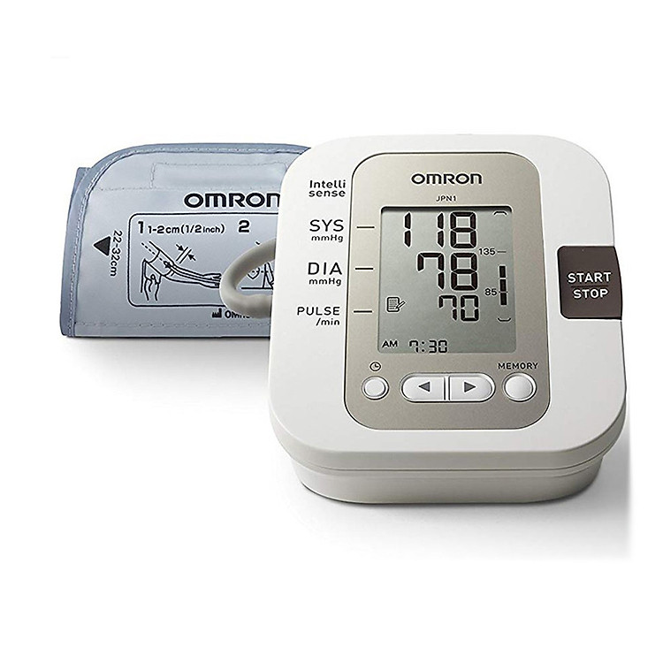 Máy đo huyết áp Omron JPN1 + Tặng máy đo đường huyết Safe-Accu