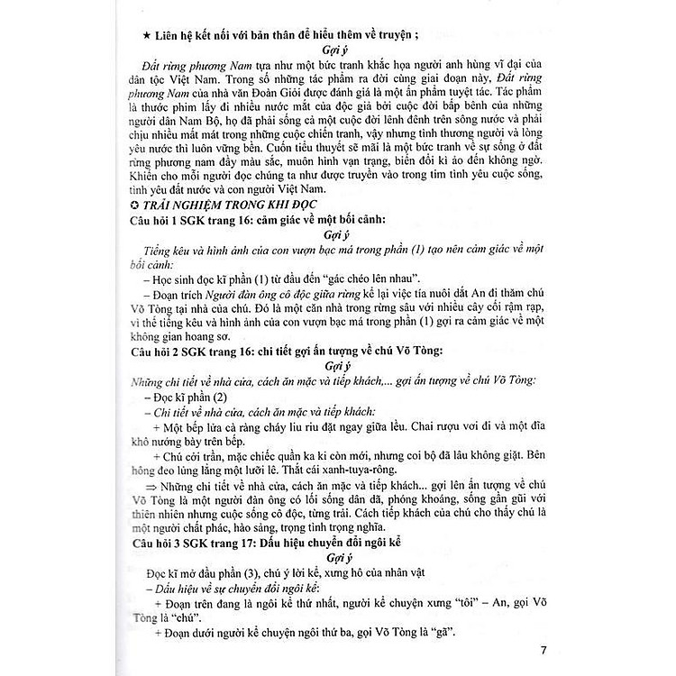 Hướng Dẫn Học Tốt Ngữ Văn Lớp 7 - Tập 1 - Ảnh 7