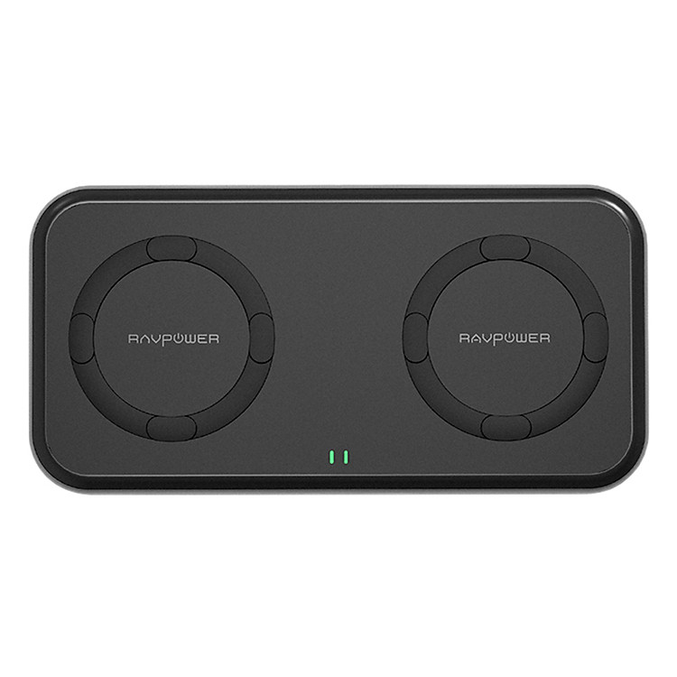 Đế Sạc Không Dây 2 Chỗ Sạc Hỗ Trợ Sạc Nhanh RAVPower RP-PC065 - Hàng Chính Hãng