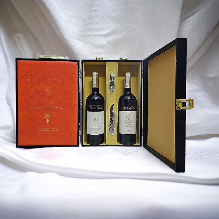 Hộp Da Đôi Rượu Vang Tết 2026 - Quà Tặng Tinh Tế, Đẳng Cấp Mùa Xuân