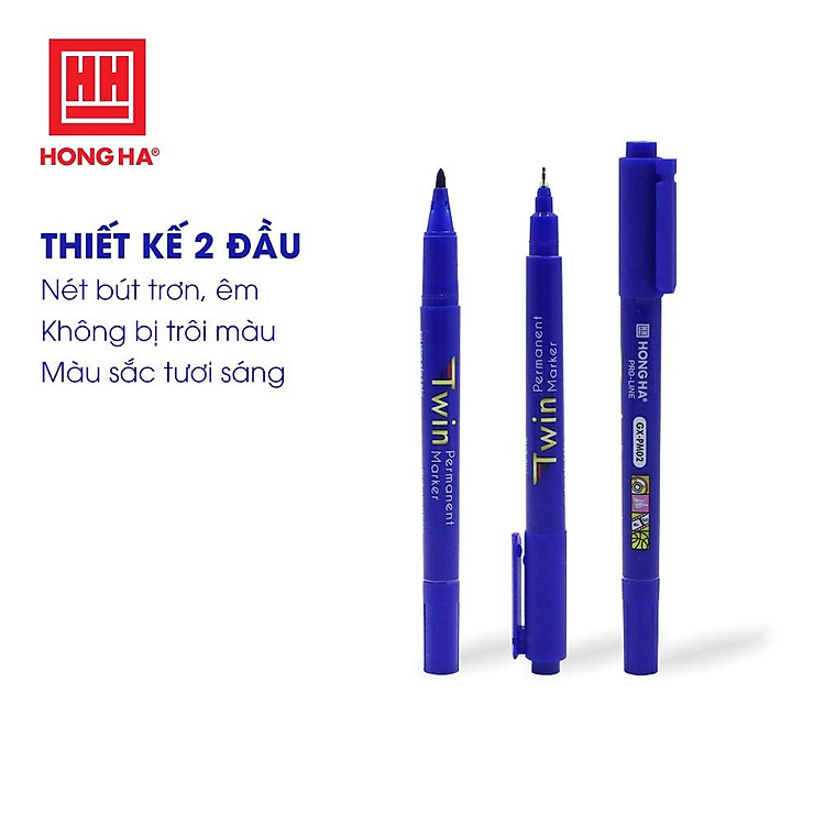 Bút lông dầu GX-PM02 (2 đầu) - Đỏ - Ảnh 5