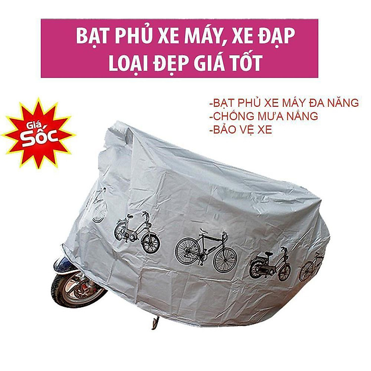 Áo trùm bạt phủ xe máy cao cấp chống nắng chống nước chất liệu bền đẹp
