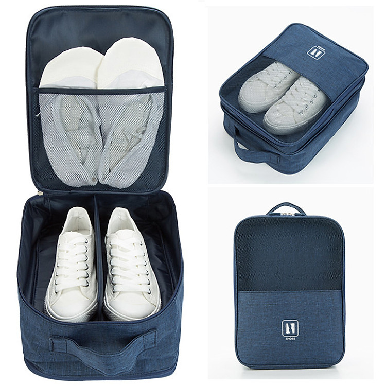 Túi Đựng Giày Dép Đa Năng 3 Ngăn Chất Liệu Chống Thấm Nước